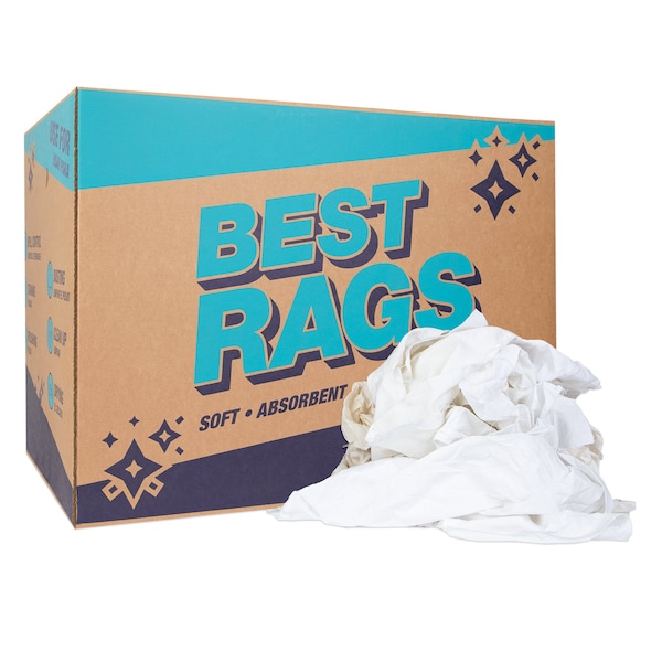 Sheet Reclaimed Rags - White - 50 lb Box